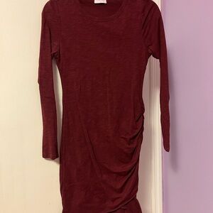 Pink Lily Wine Long Sleeve Dress
